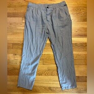 Asos Men’s Grey Linen Blend Pants